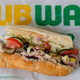Subway sandwich on Subway wrapper